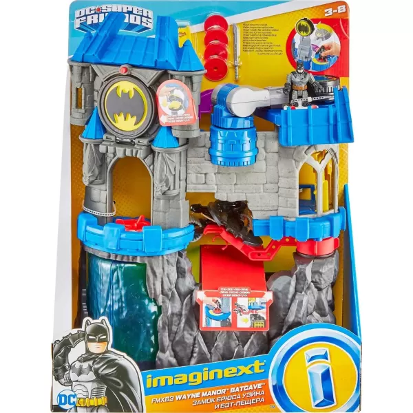 FisherPrice Imaginext DC Super Friends Batman Toy Wayne Manor Batcave Playset with Figure ampamp Batcyle for Pretend Play Kids Ages 3 Years Amazon Exclusive
