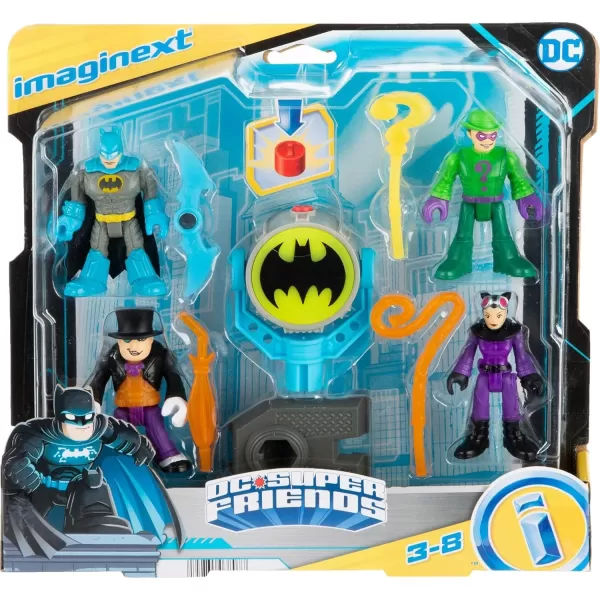 FisherPrice Imaginext DC Super Friends Batman Toys BatTech BatSignal 9Piece Figure Set for Preschool Pretend Play Kids Ages 3 Years