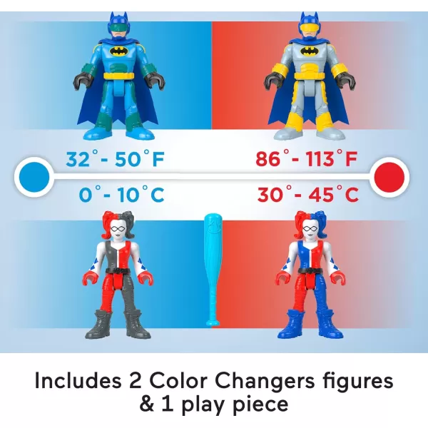 FisherPrice Imaginext DC Super Friends Batman Toys Color Changers Figure Set Batman ampamp Harley Quinn for Preschool Kids Ages 3 YearsBatman  Harley Quinn