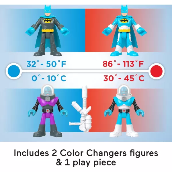 FisherPrice Imaginext DC Super Friends Batman Toys Color Changers Figure Set Batman ampamp Harley Quinn for Preschool Kids Ages 3 YearsBatman  Mr Freeze