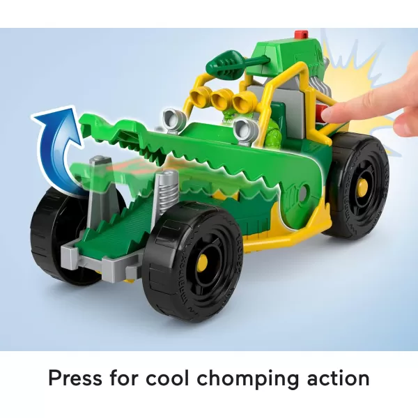 FisherPrice Imaginext DC Super Friends Toy Killer Croc Figure ampamp Buggy Car with Projectile Launcher for Pretend Play Kids Ages 3 Years