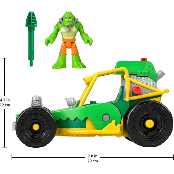 FisherPrice Imaginext DC Super Friends Toy Killer Croc Figure ampamp Buggy Car with Projectile Launcher for Pretend Play Kids Ages 3 Years