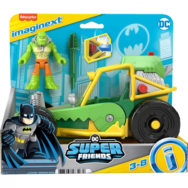 FisherPrice Imaginext DC Super Friends Toy Killer Croc Figure ampamp Buggy Car with Projectile Launcher for Pretend Play Kids Ages 3 Years