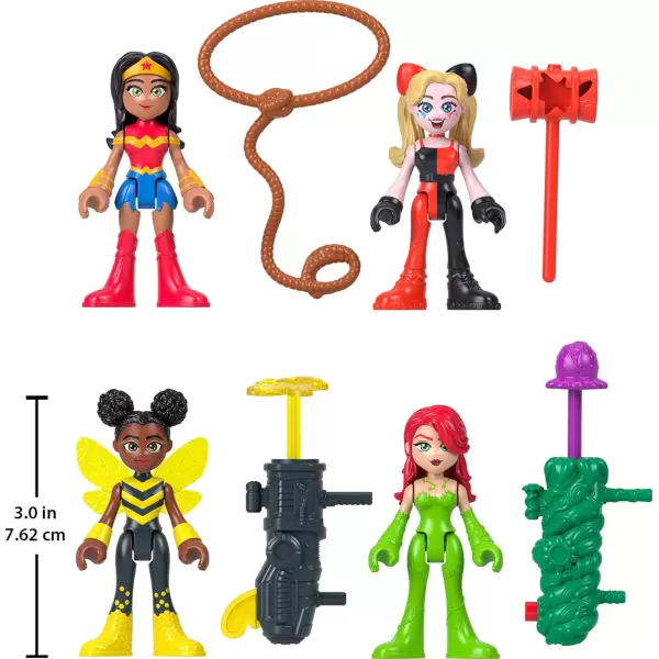 FisherPrice Imaginext DC Super Friends Toys Rivals Figure Set with Wonder Woman Harley Quinn ampamp Poison Ivy for Pretend Play Kids Ages 3 Years