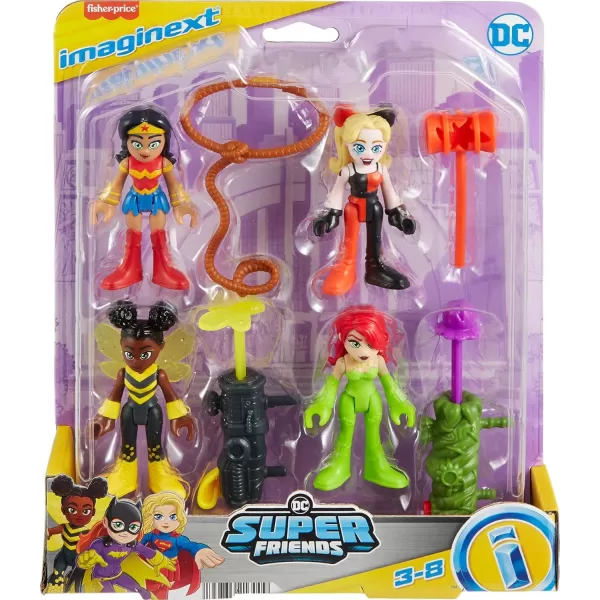 FisherPrice Imaginext DC Super Friends Toys Rivals Figure Set with Wonder Woman Harley Quinn ampamp Poison Ivy for Pretend Play Kids Ages 3 Years