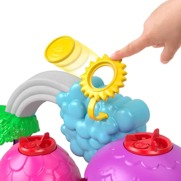 FisherPrice Imaginext DreamWorks Trolls Toy Lights ampamp Sounds Rainbow Treehouse Playset ampamp Poppy Figure for Pretend Play Preschool Kids Ages 3 Years