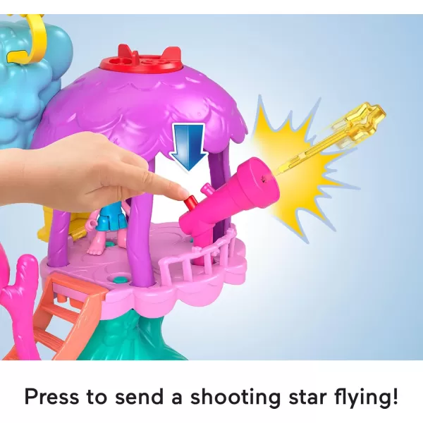 FisherPrice Imaginext DreamWorks Trolls Toy Lights ampamp Sounds Rainbow Treehouse Playset ampamp Poppy Figure for Pretend Play Preschool Kids Ages 3 Years
