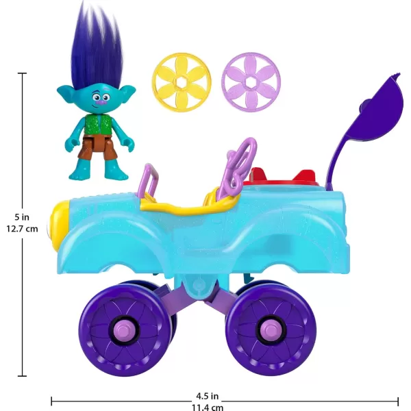 FisherPrice Imaginext DreamWorks Trolls Toys Poppys Copter Helicopter ampamp Figure Playset for Pretend Play Kids Ages 3 YearsBranchs Buggy