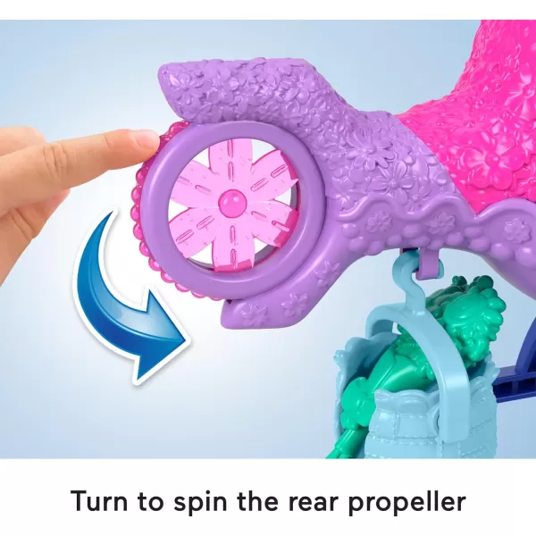 FisherPrice Imaginext DreamWorks Trolls Toys Poppys Copter Helicopter ampamp Figure Playset for Pretend Play Kids Ages 3 YearsPoppys Copter
