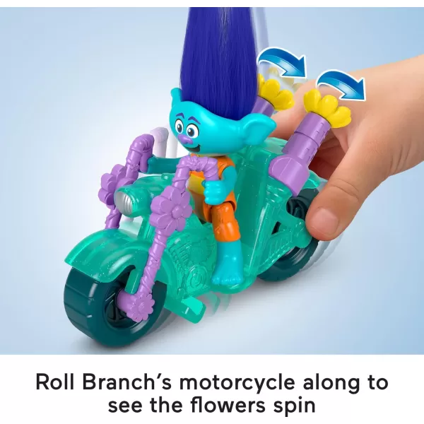 FisherPrice Imaginext DreamWorks Trolls Toys Sparkle ampamp Roll Pack Poppy Branch ampamp Guy Diamond Figures for Pretend Play Kids Ages 3 Years