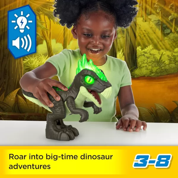 FisherPrice Imaginext Jurassic World Dinosaur Toy Deluxe Dracorex XL 10Inch with Lights ampamp Sounds for Pretend Play Kids Ages 3 Years