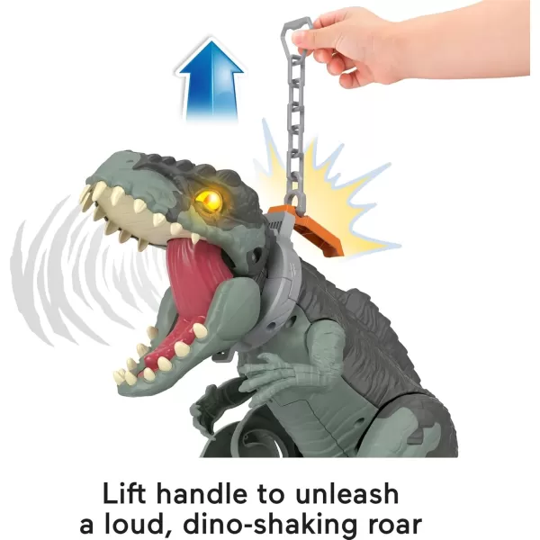 FisherPrice Imaginext Jurassic World Dinosaur Toy Mega Stomp ampamp Rumble Giga with Lights ampamp Sounds for Pretend Play Preschool Kids Ages 3 Years