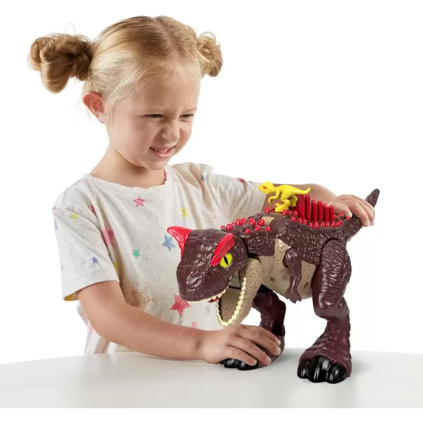 FisherPrice Imaginext Jurassic World Dinosaur Toy Spike Strike Carnotaurus 11Inch Figure Set for Pretend Play Preschool Kids Ages 3 Years