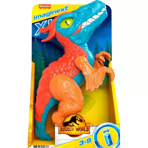 FisherPrice Imaginext Jurassic World Dinosaur Toy Stygimoloch XL Poseable 10Inch Figure for Pretend Play Kids Ages 3 YearsPyroraptor