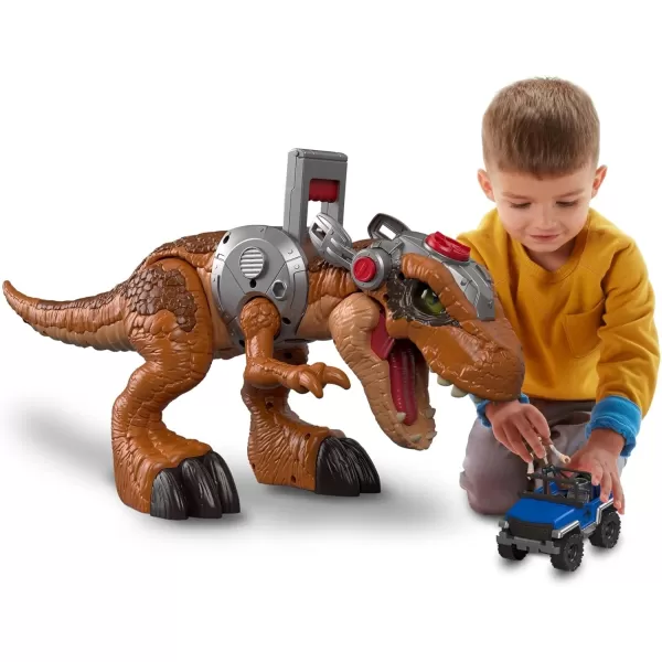 FisherPrice Imaginext Jurassic World Dinosaur Toy T rex with Lights ampamp Owen Grady Figure Preschool Kids Ages 3 Years Amazon Exclusive