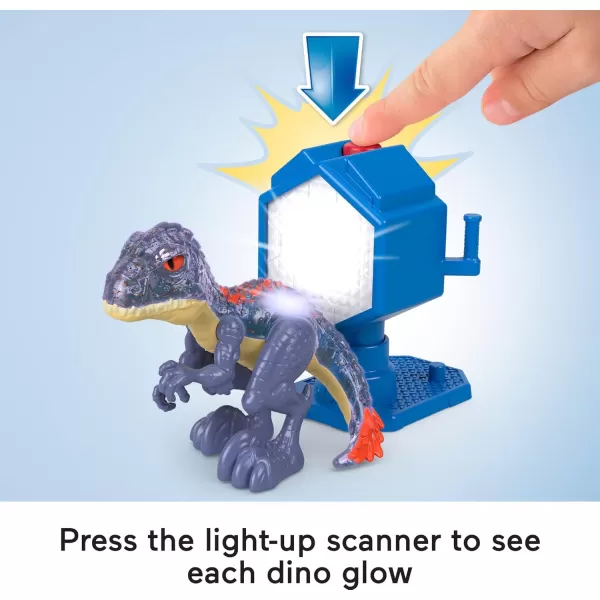 FisherPrice Imaginext Jurassic World Dinosaur Toys EvoScanner MultiPack 10Piece LightUp Figures Set for Ages 3 Years