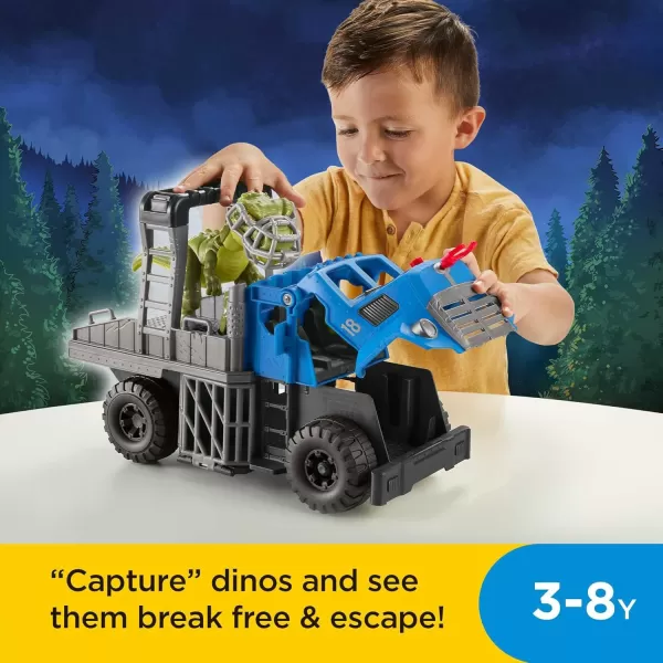 FisherPrice Imaginext Jurassic World Dominion Toy Break Out Dino Hauler Vehicle ampamp T rex Dinosaur for Preschool Kids Ages 3 Years