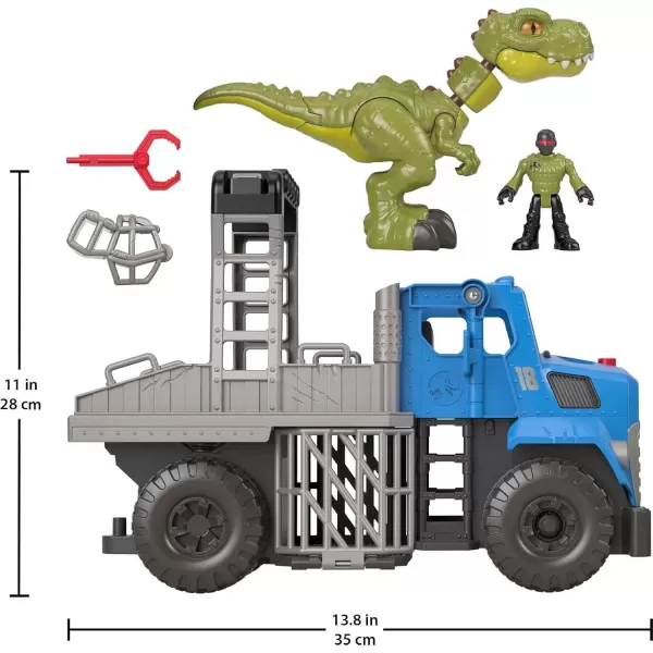 FisherPrice Imaginext Jurassic World Dominion Toy Break Out Dino Hauler Vehicle ampamp T rex Dinosaur for Preschool Kids Ages 3 Years