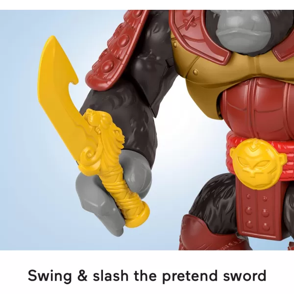 FisherPrice Imaginext Preschool Toy Silverback Gorilla Smash 8in Figure with Punching Action ampamp Accessories for Pretend Play Ages 3 Years