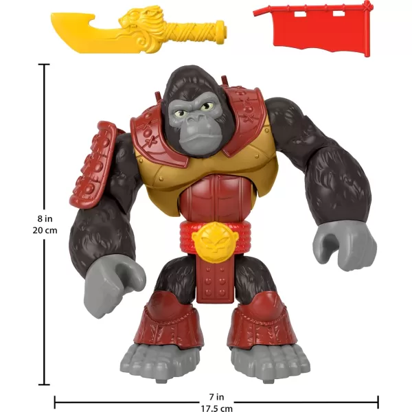 FisherPrice Imaginext Preschool Toy Silverback Gorilla Smash 8in Figure with Punching Action ampamp Accessories for Pretend Play Ages 3 Years
