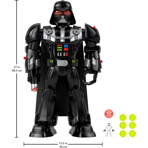 FisherPrice Imaginext Star Wars Darth Vader Bot 2 Ft Tall Toy Lights Sounds ampamp Stormtrooper Metal Character Key for Kids Ages 3 Years