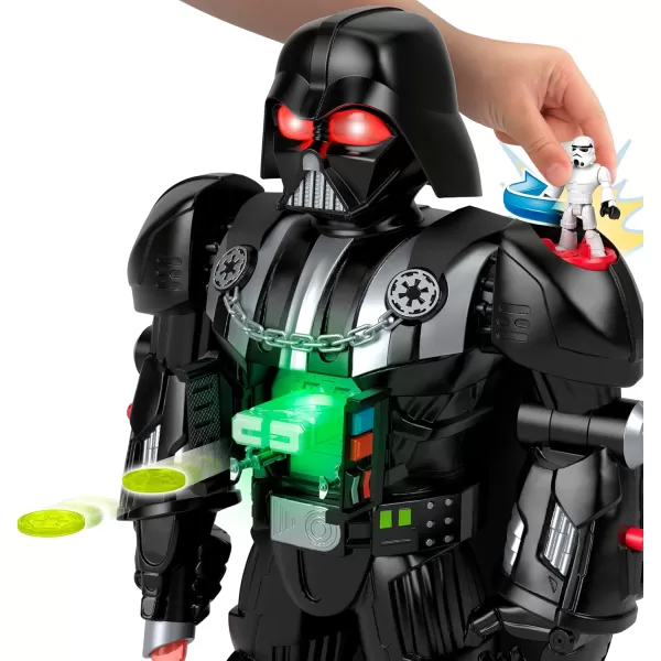 FisherPrice Imaginext Star Wars Darth Vader Bot 2 Ft Tall Toy Lights Sounds ampamp Stormtrooper Metal Character Key for Kids Ages 3 Years