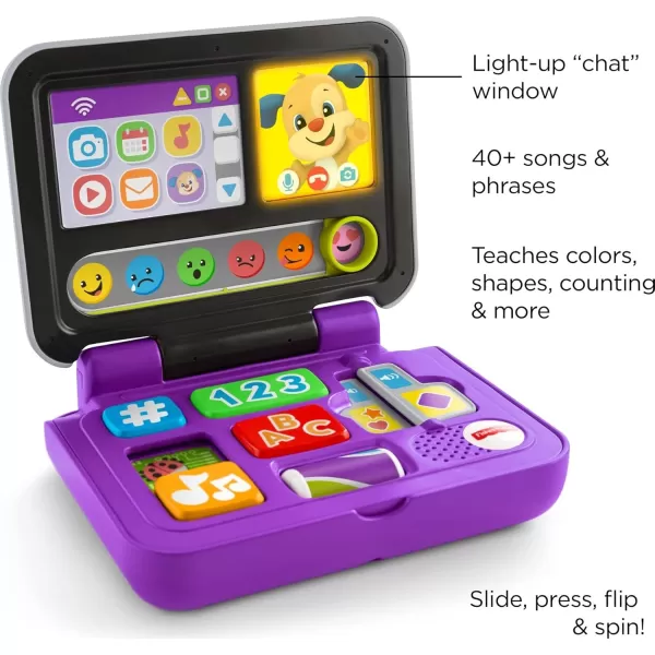 FisherPrice Laugh ampamp Learn Baby Toy Click ampamp Learn Laptop Pretend Computer with Music and Lights for Ages 6 Months
