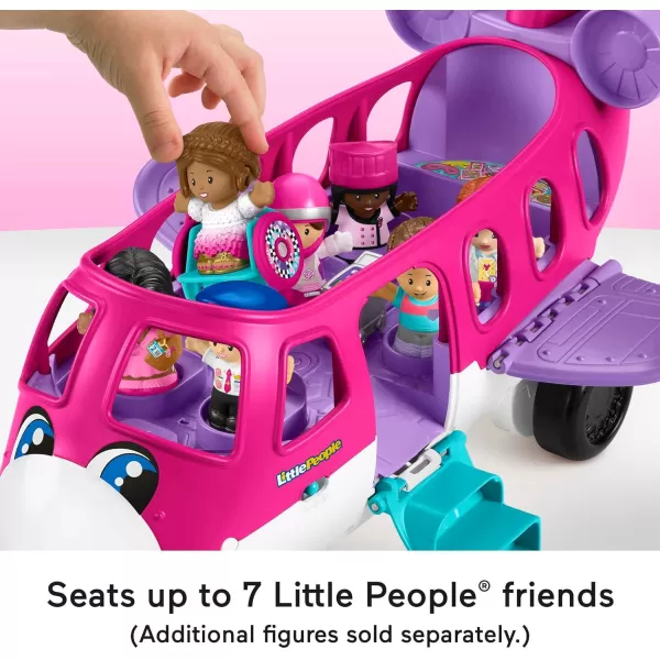 FisherPrice Little People Barbie Toddler Toy Little Dream Plane with Lights Music ampamp Figures for Pretend Play Ages 18 Months