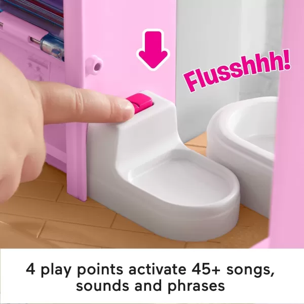 FisherPrice Little People Barbie Toddler Toy Little Dreamhouse Playset With Music Lights Sounds ampamp 7 Pieces For Ages 18 Months