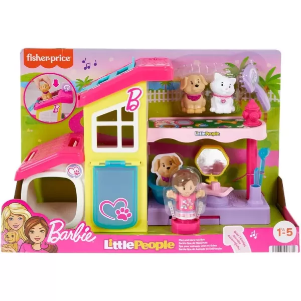 FisherPrice Little People Barbie Toddler Toy Play and Care Pet Spa Playset with Music ampamp Sounds for Pretend Play Kids Ages 18 Months