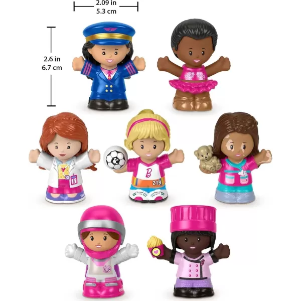 FisherPrice Little People Barbie Toddler Toys Figure 6 Pack for Preschool Pretend Play Ages 18 Months7Pack
