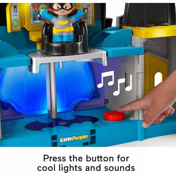 FisherPrice Little People DC Super Friends Toddler Toy Deluxe Batcave Playset with Batman Figure for Pretend Play Ages 18 Months Amazon Exclusive