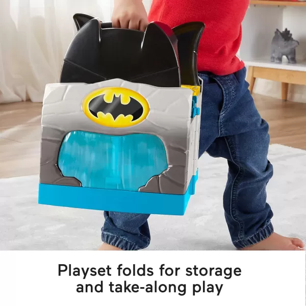 FisherPrice Little People DC Super Friends Toddler Toy Deluxe Batcave Playset with Batman Figure for Pretend Play Ages 18 Months Amazon Exclusive