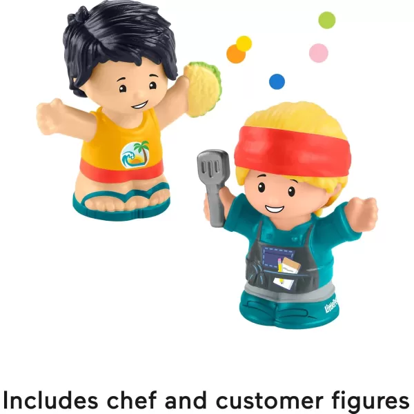 FisherPrice Little People Musical Toddler Toy Serve It Up Food Truck Vehicle with 2 Figures for Pretend Play Kids Ages 1 Years