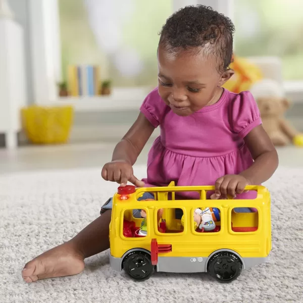 FisherPrice Little People Musical Toddler Toy Sit with Me School Bus with Lights Sounds ampamp 2 Figures for Pretend Play Kids Ages 1 Years