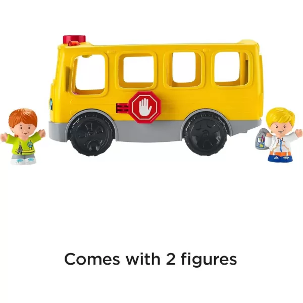 FisherPrice Little People Musical Toddler Toy Sit with Me School Bus with Lights Sounds ampamp 2 Figures for Pretend Play Kids Ages 1 Years
