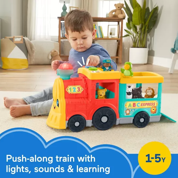 FisherPrice Little People Toddler Learning Toy Big ABC Animal Train with Smart Stages ampamp 6 Figures for Pretend Play Kids Ages 1 Years