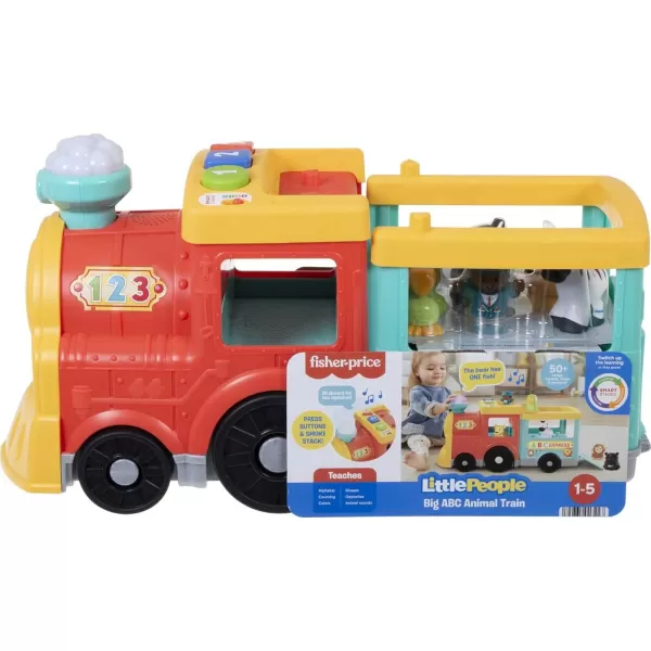 FisherPrice Little People Toddler Learning Toy Big ABC Animal Train with Smart Stages ampamp 6 Figures for Pretend Play Kids Ages 1 Years