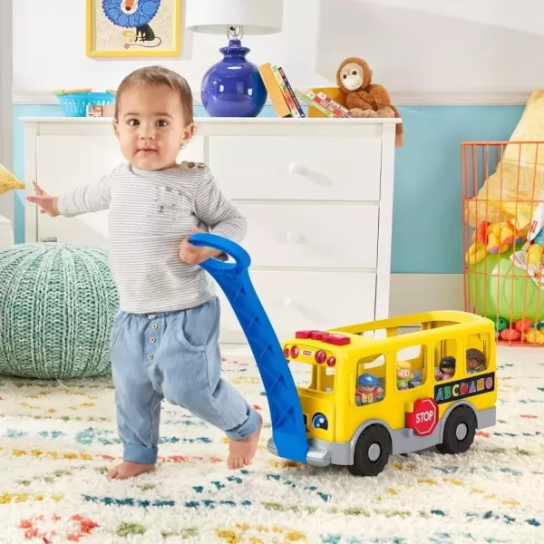 FisherPrice Little People Toddler Learning Toy Big Yellow Bus Musical PullAlong Vehicle for Pretend Play Kids Ages 1 YearsBig School Bus