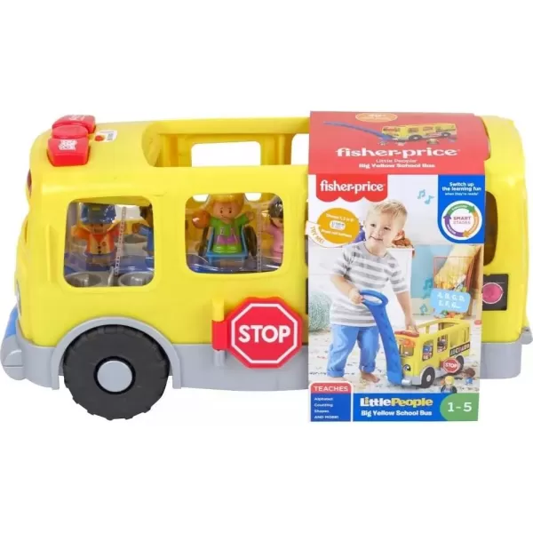 FisherPrice Little People Toddler Learning Toy Big Yellow Bus Musical PullAlong Vehicle for Pretend Play Kids Ages 1 YearsBig School Bus