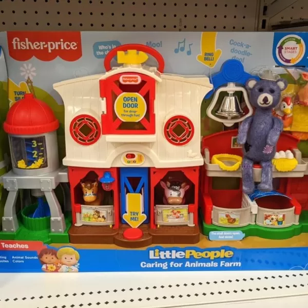 FisherPrice Little People Toddler Learning Toy Caring for Animals Farm Electronic Playset for Preschool Pretend Play Kids Ages 1 YearsStandard