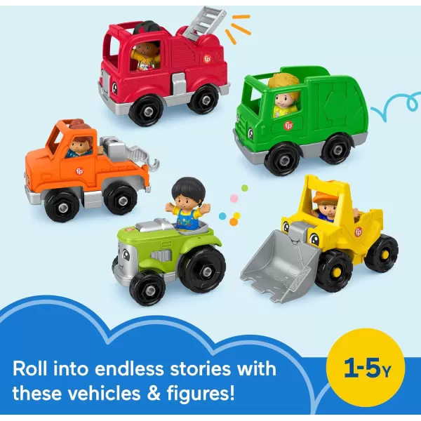 FisherPrice Little People Toddler Playset Activity Vehicles Set with 10 Toys for Preschool Pretend Play Kids Ages 1 Years