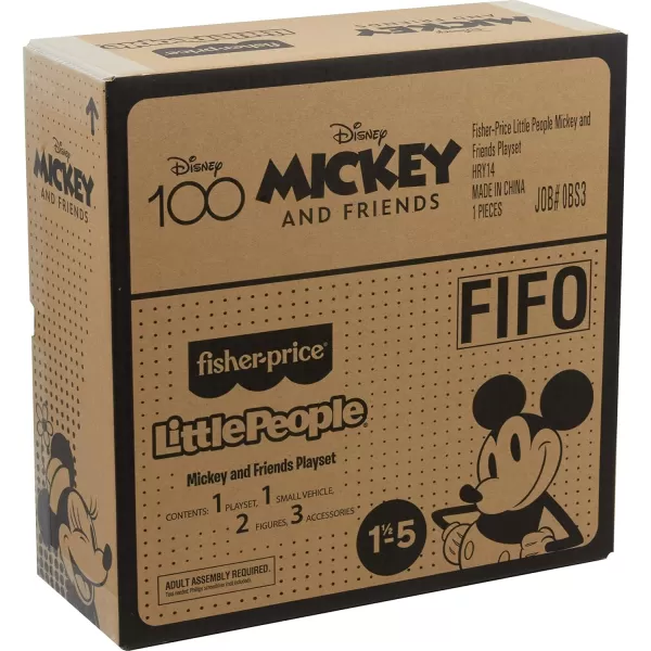 FisherPrice Little People Toddler Toy Disney Mickey ampamp Friends Playset with Sounds ampamp Phrases for Pretend Play Kids Ages 18 MonthsPlayset