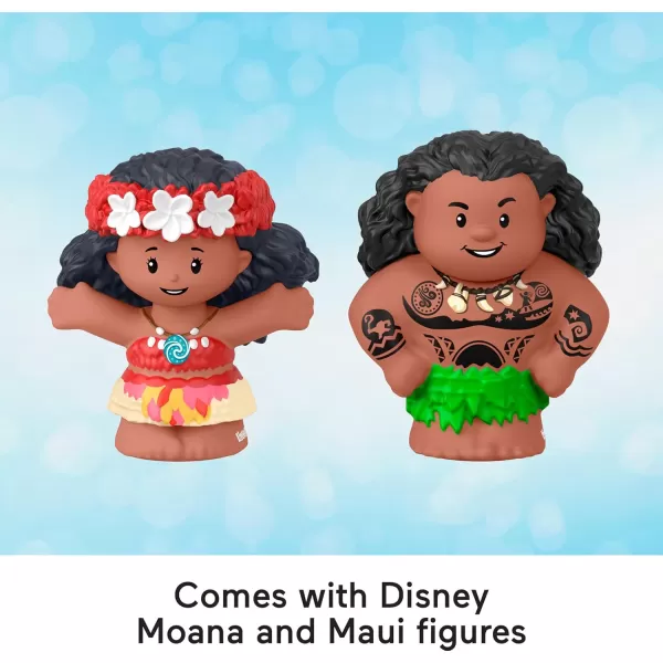 FisherPrice Little People Toddler Toy Disney Princess Moana ampamp Mauis Canoe Sail Boat with Figures for Pretend Play Ages 18 Months