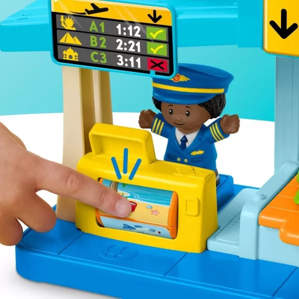 FisherPrice Little People Toddler Toy Everyday Adventures Airport Playset with Airplane for Preschool Pretend Play Ages 1 Years