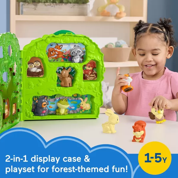 FisherPrice Little People Toddler Toy Forest Friends Carry Case Playset with Animal Figures for Pretend Play Kids Ages 1 Years