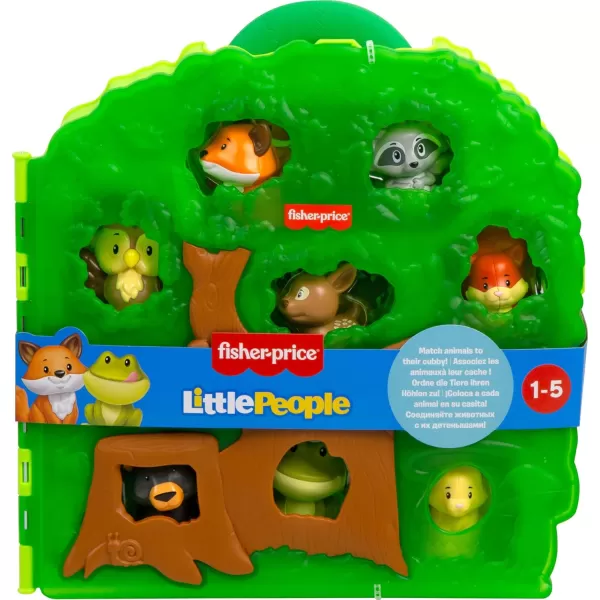 FisherPrice Little People Toddler Toy Forest Friends Carry Case Playset with Animal Figures for Pretend Play Kids Ages 1 Years