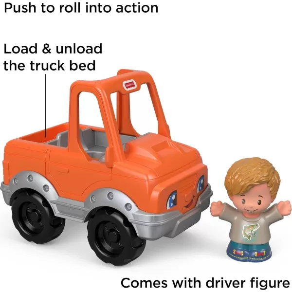 FisherPrice Little People Toddler Toy Help A Friend Pick Up Truck Orange Vehicle ampamp Figure for Pretend Play Ages 1 YearsPick Up Truck