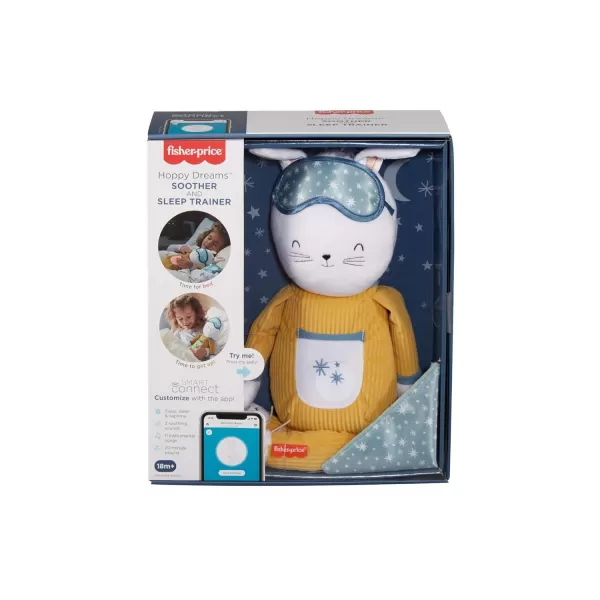 FisherPrice Little People Toddler Toy Hoppy Dreams Soother ampamp Sleep Trainer Plush Sound Machine with Music ampamp Lights for Kids Ages 18 Months
