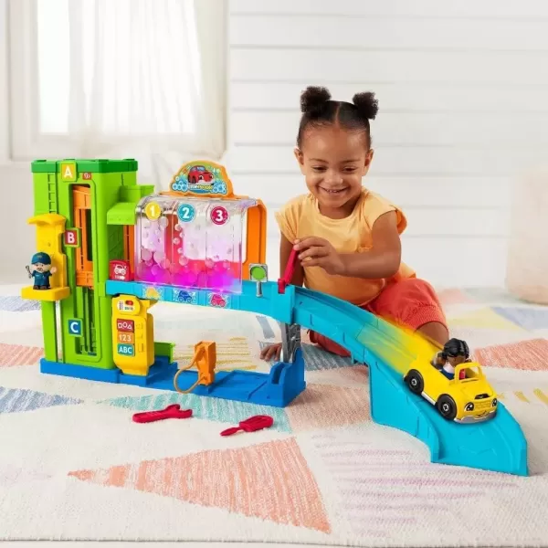 FisherPrice Little People Toddler Toy LightUp Learning Garage Playset with Smart Stages Car ampamp Ramp for Pretend Play Kids Ages 1 YearsStandard Packaging